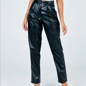 Black leather pants